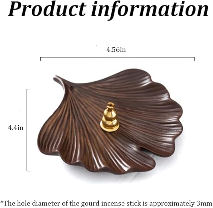 Handmade Ceramic Incense Burner Holder – Leaf Shape Incense Ash Catcher Tray for Sticks & Coil Incense, Zen Meditation Home Decor, Yoga Altar Aromatherapy Gift