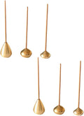 6Pcs Gold Mini Brass Incense Holder, Incense Cone Holder, Portable Coil Incense Holder, Incense Stick Holder for Home Office Teahouse, Water Drop Shape, Incense Holders