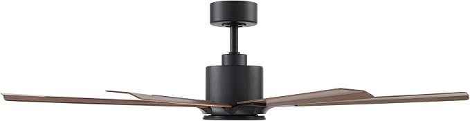 Modern Forms Size Matters Indoor and Outdoor 8-Blade 56in Smart Ceiling Fan in Matte Black/Distressed Koa with Remote Control