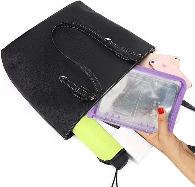 Bracelet Holder Travel Jewelry Organizer Case Transparent Jewelry Storage Book for Earring Necklace Ring with Small Clear Zippered Pouch