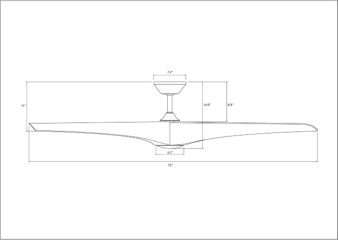 Modern Forms Zephyr 3 Blade 72 in. Indoor and Outdoor Smart Downrod Ceiling Fan with Remote Control - Integrated LED Selectable 4CCT 2700K-3000K-4000K-5000K - Graphite/Weathered Wood