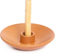Palo Santo Holder with 5 Sticks - Luna Sundara Handmade Ceramic Incense Burner - Brown Chulucanas Pottery from Peru - Smudge Bowl for Sage - Aromatherapy Gift Set