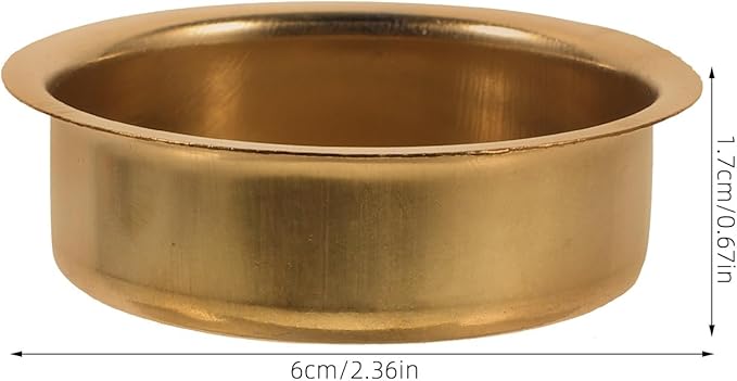 VOSAREA 6pcs Metal Incense Cone Burners Tea Light Tins Cups Tealight Holders Brass Incense Burner Plate Holder Empty Scented Candle Cup DIY Candle Holders for Party Wedding Table Decoration