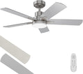 Ceiling Fan with Light 42-Inch, Remote Control Reversible DC Motors, 3CCT Dimmable Timer Noiseless, White Ceiling Fan for Bedroom Living Room, Indoor&Outdoor ETL Listed
