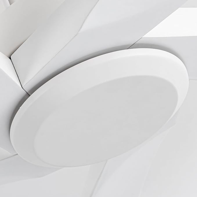 EKIZNSN 72 Inch Outdoor Ceiling Fan, White | No Light, White Blades, White Finish