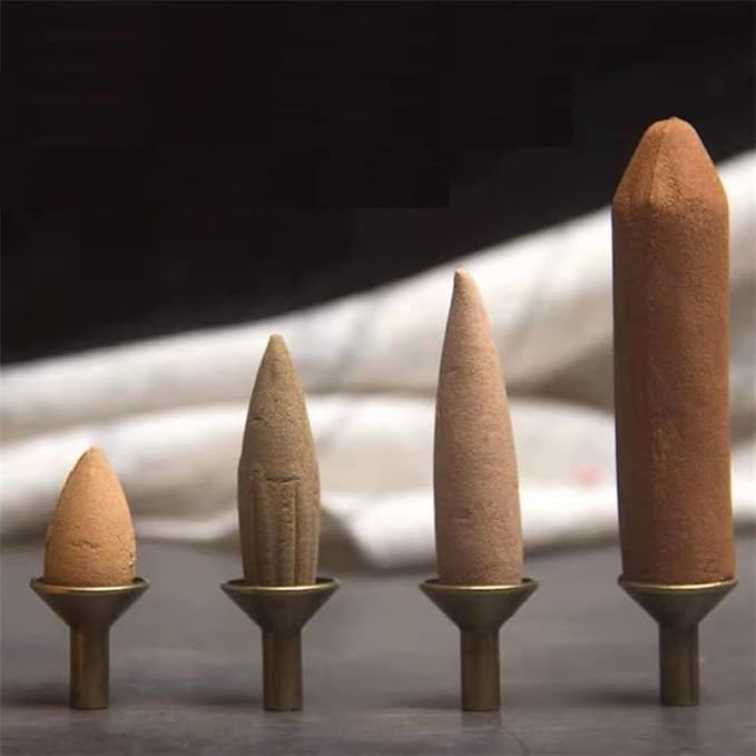 8Pcs Metal Backflow Incense Cones Holder Small Funnel Shape Incense Cone Tray Base Rack Holder Incense Burner Incense Fragrance Accessories