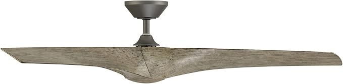 Modern Forms FR-W2006-62L35GHWW Zephyr Indoor or Outdoor Smart Home Ceiling Fan with Remote Control, 62in Blade Span, Graphite Weathered Wood