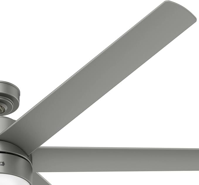 Hunter Solaria, Outdoor or Indoor, Ceiling Fan, 72 inch, Matte Silver