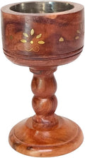 Traditional Wooden Incense Burner for Loban & Dhoop Sticks | VudRtyst Pooja Room Decor with Kapur Diffuser | Elegant Home Fragrance Holder