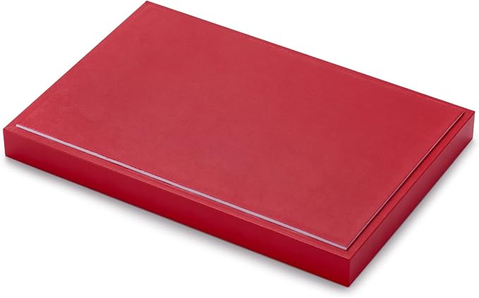 Oirlv Gorgeous Red Leather 24 Grid Jewelry Tray with Removable Inserts Jewelry Cards Stackable Necklace Trays Necklace Drawer Organizer | Red Leather Exterior, Soft Microfiber Interior, 24 Pendant Slots, Removable Inserts, Bold Display for Pendants