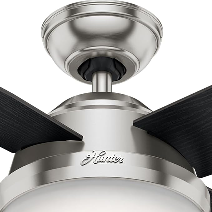 Hunter Dempsey, Indoor, Ceiling Fan, Modern, Quiet, 44 inch, Brushed Nickel