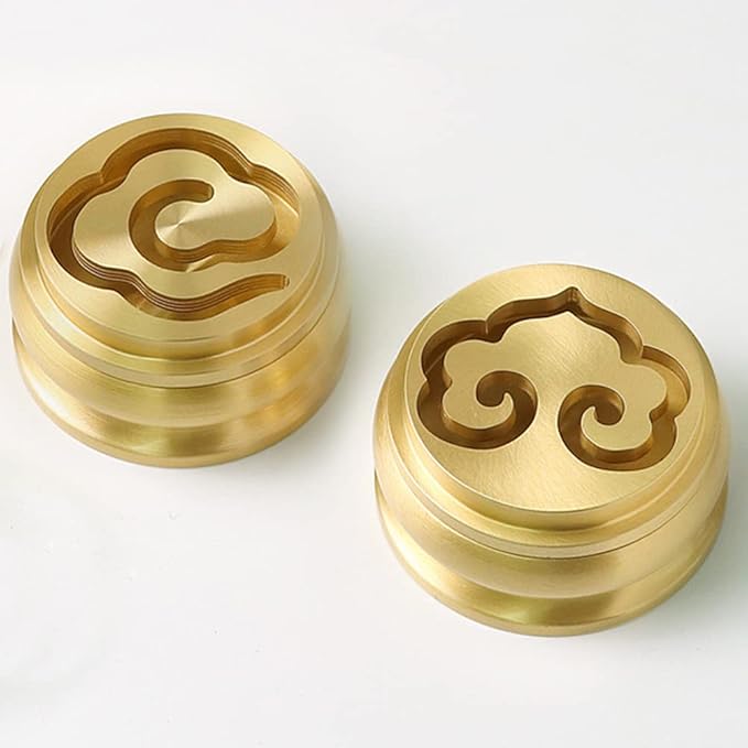 3 in 1 Mini Brass Incense Burner and Ash Press - Incense Making Tool Kit for DIY Fragrance Accessories - Jade