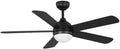 Hampton Bay Morland 52 in. Smart Indoor/Covered Outdoor Matte Black Ceiling Fan with Remote and Integrated LED Powered by Hubspace 59080
