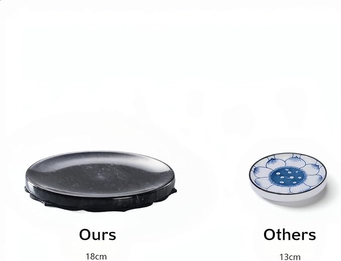 5-in-1 Multi-Function Marble Incense Holder | 7.1-Inch Natural Marble Burner, All-in-One for Cones & Sticks, Heat-Resistant Aromatherapy Tray with Non-Slip Base (Gift Box Included)