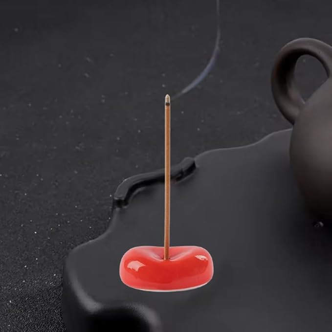 ARFUKA Mini Ceramic Incense Holder Small Incense Stick Burner, Perfect for Home Décor, Meditation, Yoga - Compact Aromatherapy Accessory for Living Room, Bedroom Pack of 2