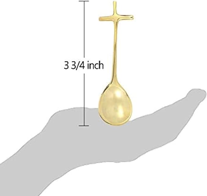 Needzo Brass Incense Spoon and Tong Set, Catholic Church Supplies, 3.75 and 6 Inches