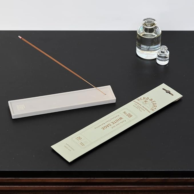 Yukari Ceramic Incense Holder for Bamboo Stick Incense, Purple, Nippon Kodo Japanese Quality Incense Since 1575