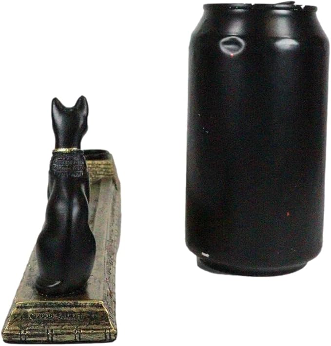 Ebros Gift Egyptian Feline Goddess of Protection Bastet Cat Deity Incense Stick and Cone Burner Holder Sculpture Home Fragrance Accessory Gods of Egypt Temple of Bast Statue