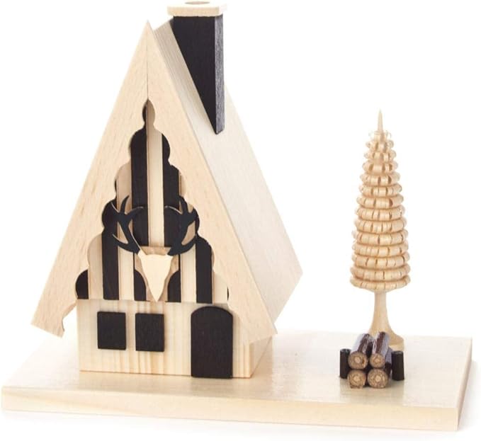 Hunter's Cabin German Christmas Incense Smoker Handcrafted in Erzgebirge Germany
