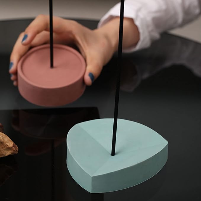 Cement Incense Holder Mold Geometric Silicone Concrete Incense Insert Decorative Mould (SH0894)
