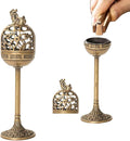 OULIGET High Leg Incense Burner,Carved Bronze Censer Frame,Meditation Small Tall Incense Burner Rack,Incense Holder Bakhoor Burner. Trumpet