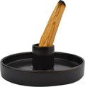 Palo Santo Stick Holder, Small Modern Palo Santo Holder, Ceramic Black Incense Holder for Wood Sticks, Candle Holder for Meditation Decor, Energy Cleansing&Healing, Cone Incense Holder