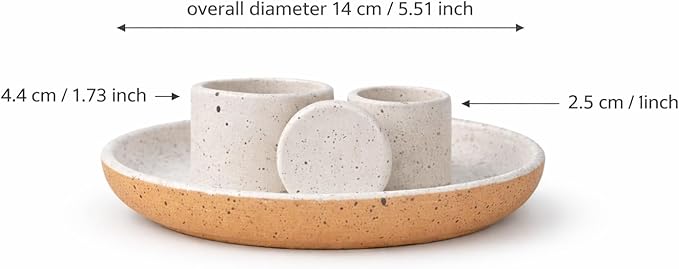 4-in-1 Ceramic Incense Holder Set for Sage, Palo Santo & Sticks – Modern Smudge Kit Burner Tray for Meditation, Yoga & Home Décor