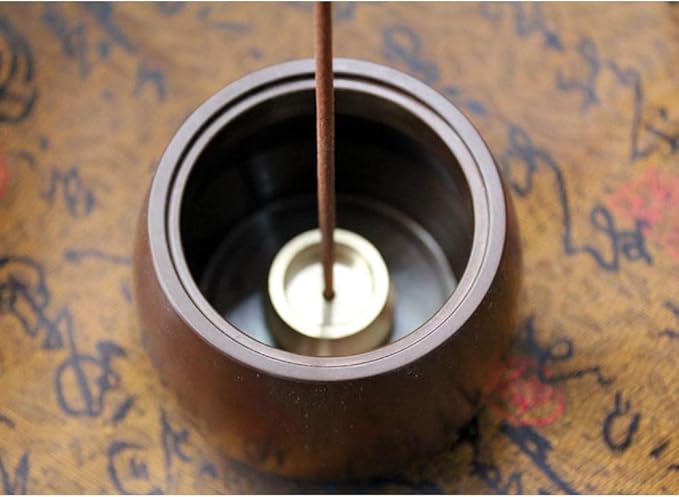 Acxico 1Pcs Mini Dual-Purpose Copper Incense Cone Stick Burner Plate Holder Censer Tower Bowl Home Decoration