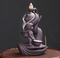 Buddha Hand Series Backflow Incense Burner Indoor Smoke Waterfall Incense Holder Creative Ceramic Incense Burner (Boy)