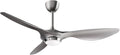 reiga Silver 52" Smart Ceiling Fan with Light, Quiet DC Bedroom 3 Blade Fan | Silent reversible motor, dimmable 3CCT LED light; remote/WiFi/voice control, 6&10in downrods, ETL certified for living room
