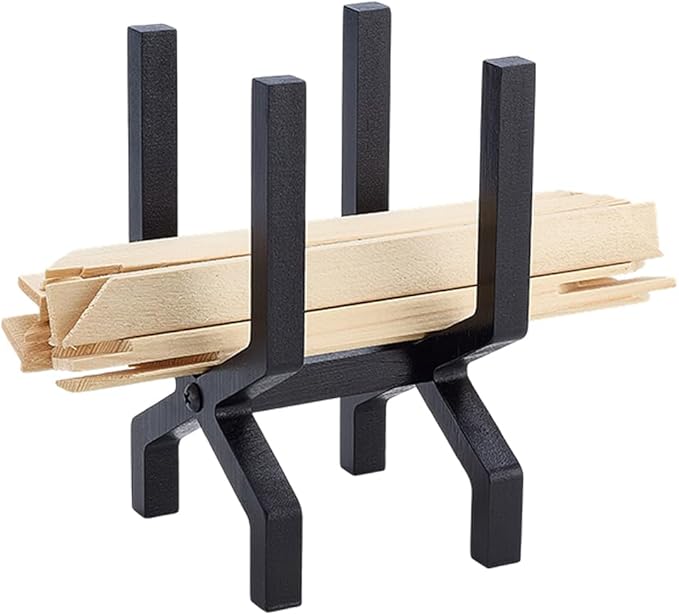 PH PandaHall Wooden Palo Santo Holder, X Shape Incense Holder Black Stick Stand Small Incense Sticks Holders for Home Yoga Studio Altar Spiritual Decor Christmas Eid Mubarak, 1 Set