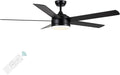 YUHAO 60 Inch Black Ceiling Fan with Light and Remote Control.Noiseless,Dimmable,3CCT,6 Speeds Reversible, DC Ceiling Fans for Indoor or Covered Outdoor Use.ETL Listed