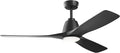 Kichler 54" Volos II 3 Blade Ceiling Fan in Black with Black Blades, Easy-to-Install AC Motor, Downrod, 300054-BK