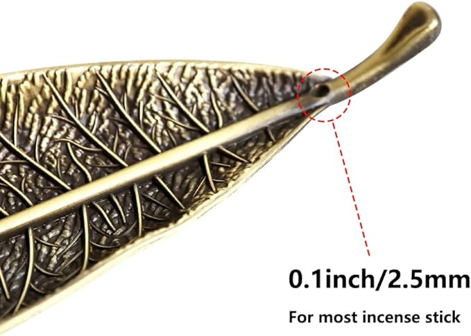 Leaf and Snail Incense Burner, Incense Holder Set Incense Ash Catcher, Incense Sticks Holder for Meditation Room, Yoga, Home, Office (Bronze)