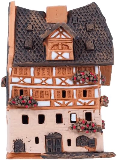 Ceramic Village Houses Collection - Handmade Miniature of Historic Dürer's House in Nuremberg, Germany - Candle, Cone Incense Holder R250