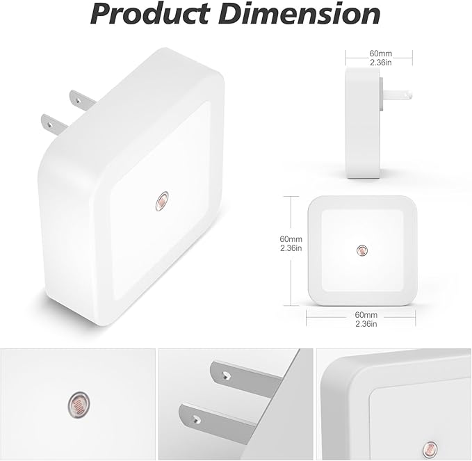 Sujeet Night Light, Night Lights Plug into Wall 8-Pack, Nightlight Plug in Night Light, Dusk to Dawn Night Lamp Led (Warm White)