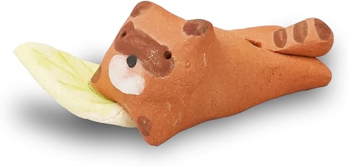 Charming Animal Series Ceramic Incense Holder, Japanese Pottery, Perfect for Relaxation and Concentration, Made in Japan (Raccoon Dog)