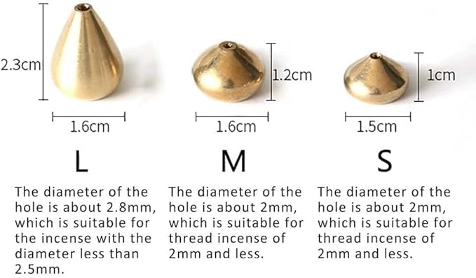 3Pcs Mini Brass Incense Holder, Incense Cone Holder, Portable Coil Incense Holder, Incense Stick Holder for Home Office Teahouse, Water Drop Shape