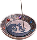 Pacific Giftware Botega Worldwide Yin Yang Yoga Meditation Pose with 7 Chakra Incense Stick Holder Incense Burner 5"