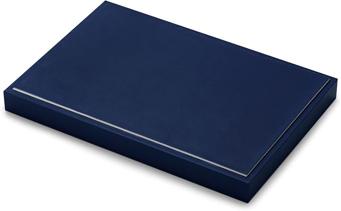 Oirlv Stackable Premium Leather Jewelry Trays 24 Grid Jewelry Organizer for Drawer Rings Earrings Holder Organizer | Blue Leather Exterior, Soft Microfiber Interior, 24 Grid Inserts, Elegant Blue Color, Versatile Jewelry Organizer