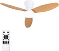40 inch Ceiling Fan with Lights, Flush Mount with Remote Control | 3 Blades, 6 Speeds, Reversible Quiet DC Motor, Dimmable, 3000-6000K Adjustable, Timer, for Bedroom Dining Room Home Office