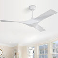 CACI Mall 52 Inch Propeller Ceiling Fan No Light, Remote Control, 6 Speeds Noiseless DC Motor, 3 ABS Blades, Indoor Outdoor Ceiling Fans for Living Room, Bedroom, Patio