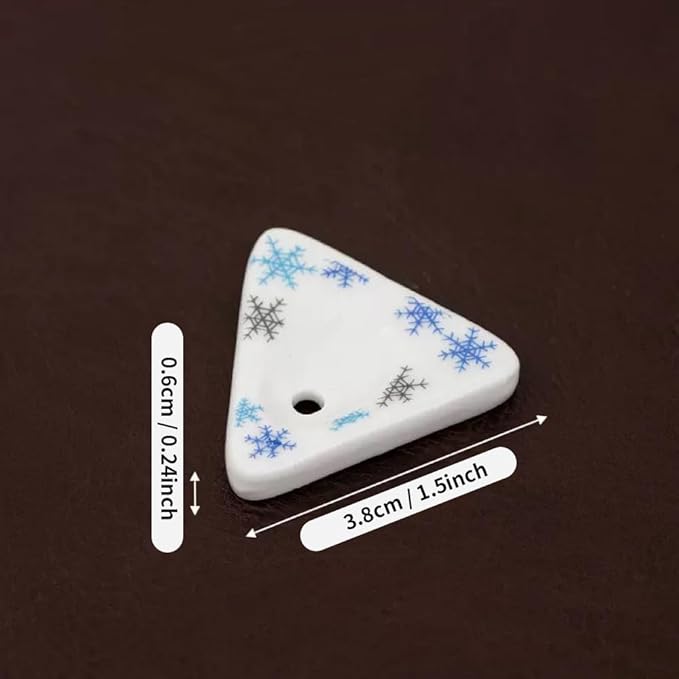 Set of 5, Mini Rabbit/Snowflake/Plum Blossom/Fireworks/Bamboo Triangle Japanese Ceramic Handmade Cute Incense Stick Holder, Unique Ash Catcher Inscent Tray and Decorative Gift, Home Decor 1.49 inch