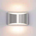 Aipsun Nickel Modern LED Wall Sconce Hardwired Indoor Wall Lights 1 Pack Up and Down Wall Mount Light for Living Room Bedroom Hallway Corridor Conservatory Warm White 3000K(with G9 Bulbs)
