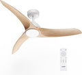 Ceiling Fans with Lights, 42 inch Low Profile Ceiling Fan with Light and Remote Control, Flush Mount, 3CCT, Dimmable, Quiet Reversible Motor, Modern Ceiling Fan for Bedroom Indoor/Outdoor Use