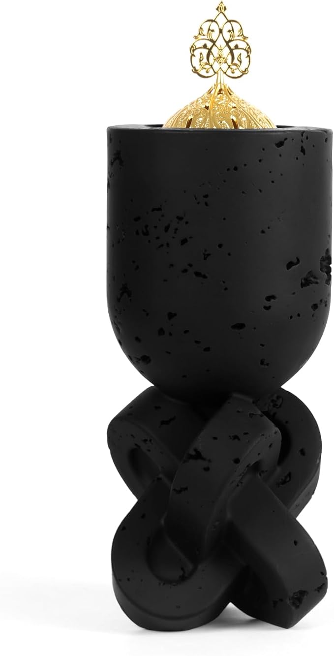 TERSCHELLING Frankincense Resin Incense Burner,Bakhoor Burner,Charcoal Incense Burner, 11.02Inches Tall Incense Censer - for Meditation,Yoga,Spa Aromatherapy,Office,House Warming Gifts& Home Decor
