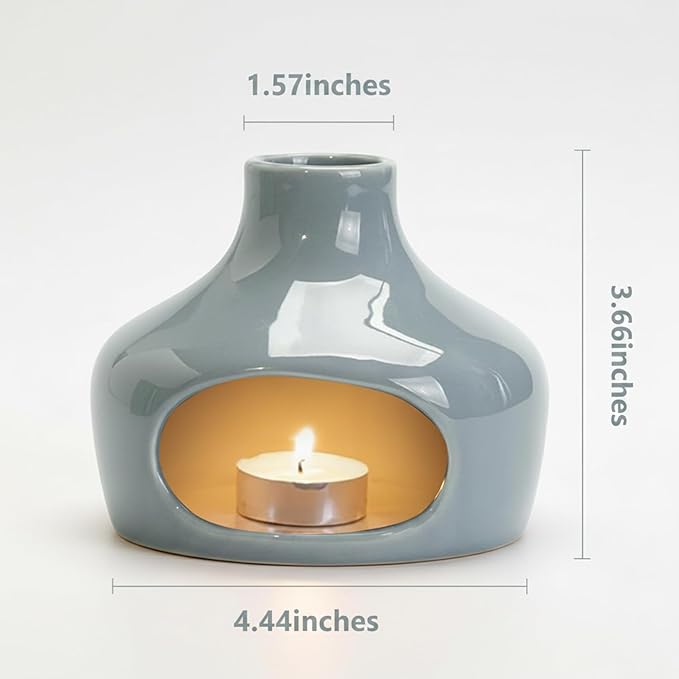 Handmade Ceramic Incense Bowl with Palo Santo Chimney Burner & Aroma Holder for Sage, Incense Sticks, Meditation, Yoga, Relaxation, Heat-Resistant Base Home Decor