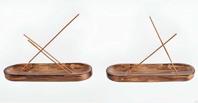 Incense Holder-Incense Burner/Ash Catcher-Handmade Wooden Incense Stick Tray Home- Meditation & Yoga Great Gift Table Décor (11"x 4" Inch)