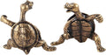 2pcs Antique Copper Kung Fu Turtle Stick Incense Holder, Small Turtle Incense for Aromatherapy, Yoga, Meditation, Mini Cute Animal Statue Home Incense Holder