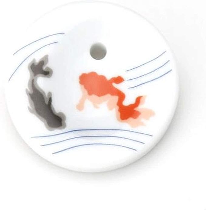 HANGA Goldfish Porcelain Incense Stick Holder, Made in Japan